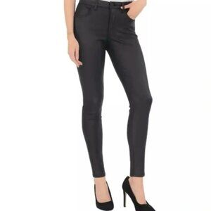 kut from the kloth donna fab ab ankle skinny black coated jeans